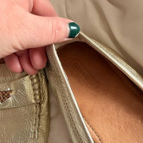 Coach Gold Loafers 🤍 - Picture 3 of 5